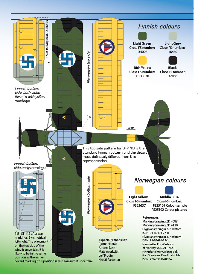 Moose Republic RBDS48014 1:48 Fi-156C Storch Finland/Sweden/Norway