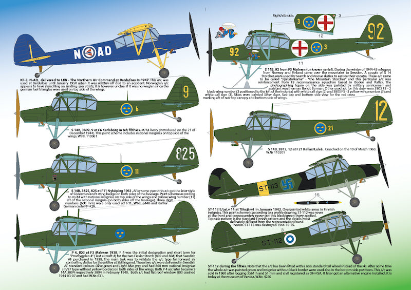 Moose Republic RBDS48014 1:48 Fi-156C Storch Finland/Sweden/Norway