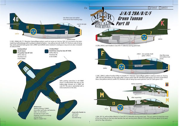 Moose Republic Decals RBDS48021 1:48 Saab Tunnan Part 3
