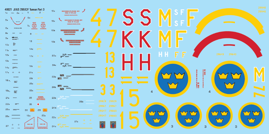 Moose Republic Decals RBDS48021 1:48 Saab Tunnan Part 3