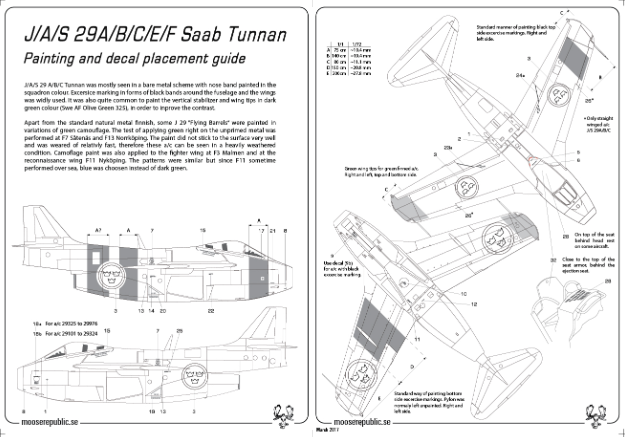 Moose Republic Decals RBDS48021 1:48 Saab Tunnan Part 3