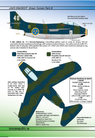 Moose Republic Decals RBDS48021 1:48 Saab Tunnan Part 3