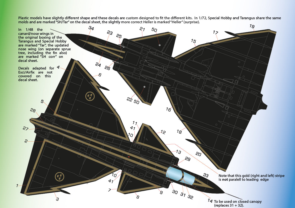 Moose Republic Decals RBDS48026 1:48 Saab JA-37Di 37412 The Viggen Order