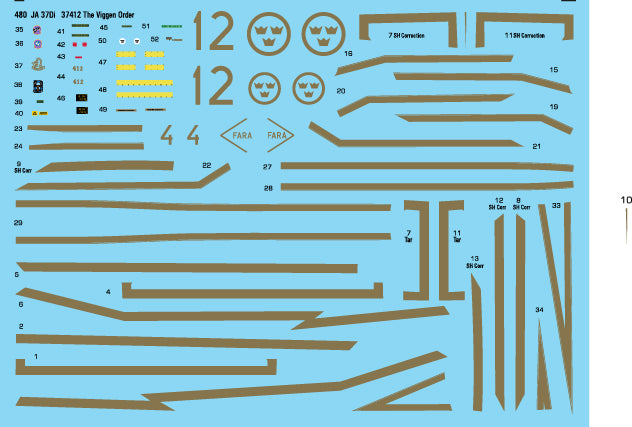 Moose Republic Decals RBDS48026 1:48 Saab JA-37Di 37412 The Viggen Order