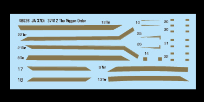 Moose Republic Decals RBDS48026 1:48 Saab JA-37Di 37412 The Viggen Order