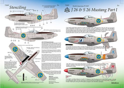 Moose Republic Decals RBDS72005 1:72 J 26/S 26 P-51D Mustang part 1