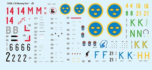 Moose Republic Decals RBDS72005 1:72 J 26/S 26 P-51D Mustang part 1