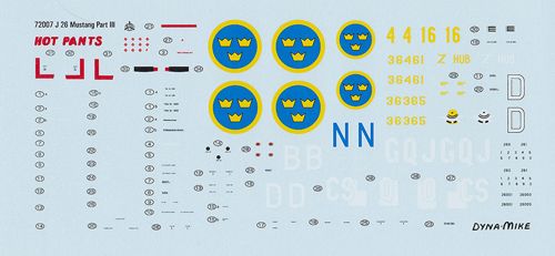 Moose Republic Decals RBDS72007 1:72 J 26/S 26 P-51D Mustang part 3