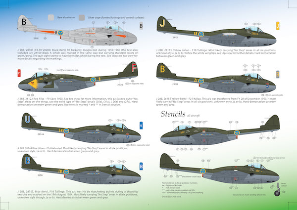Moose Republic Decals RBDS72009 1:72 J 28B/de Havilland Vampire FB.5