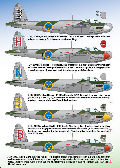 Moose Republic Decals RBDS72012 1:72 J 30 de Havilland Mosquito NF Mk.XIX