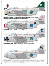 Moose Republic Decals RBDS72013 1:72 Saab S-29C/J-29A/J-29B Tunnan part 1