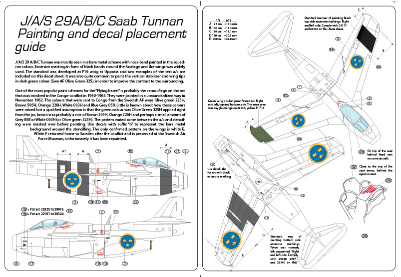 Moose Republic Decals RBDS72013 1:72 Saab S-29C/J-29A/J-29B Tunnan part 1