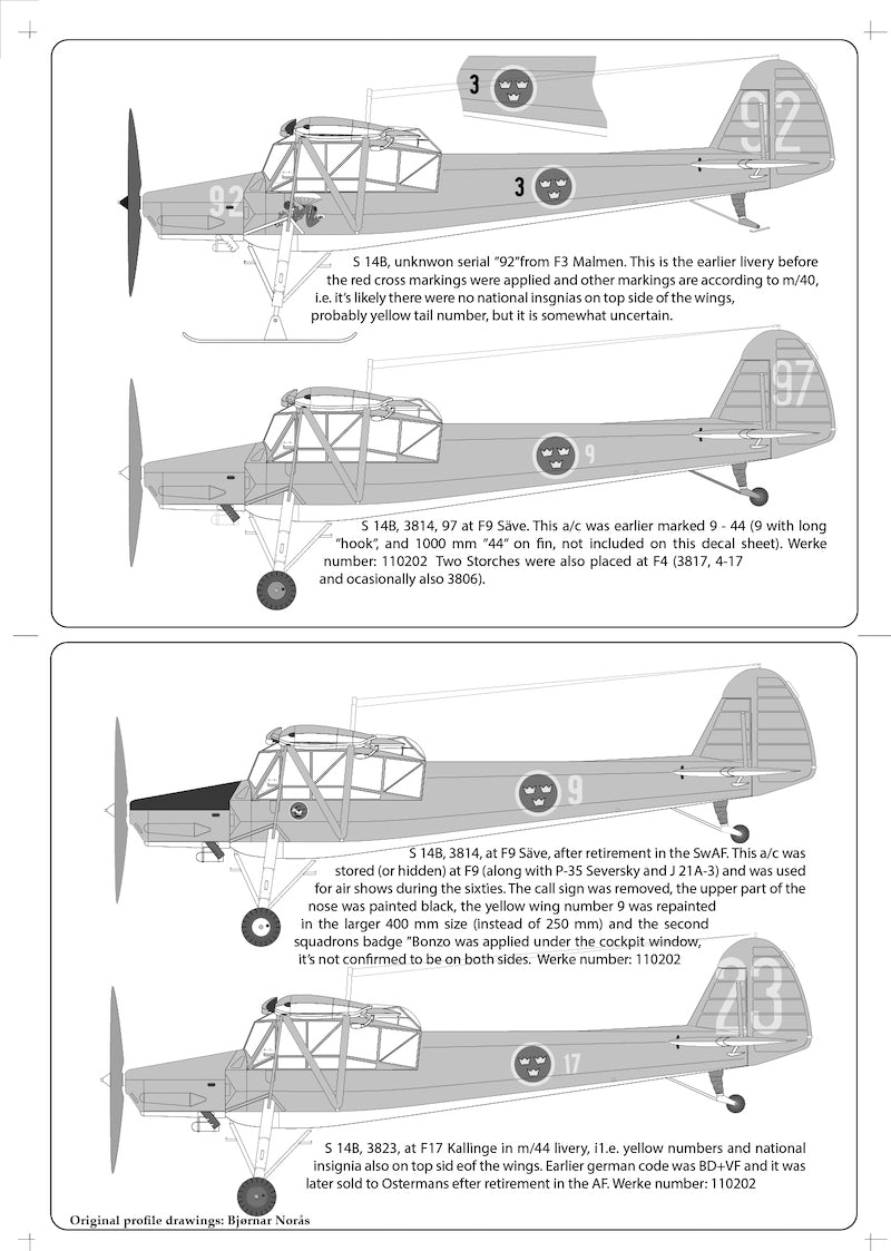 Moose Republic RBDS72021 1:72 Fi-156C Storch Finland/Sweden/Norway