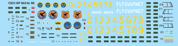 Moose Republic Decals RBDS72024 1:72 HKP 9A/HKP 9B MBB Bo-105 GSH