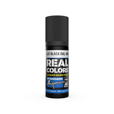 AK Interactive RC804 Flat Black RAL 9005 17ml Real Colours Lacquer Paint