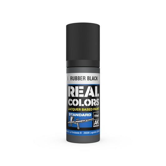 AK Interactive RC805 Rubber Black 17ml Real Colours Lacquer Paint