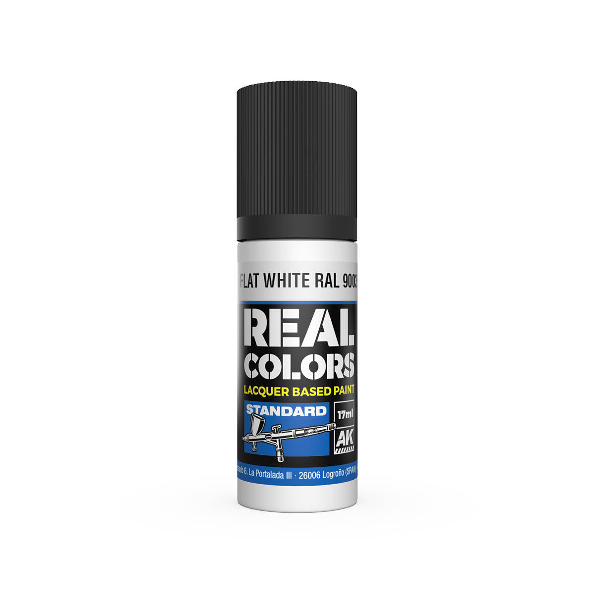 AK Interactive RC806 Flat White RAL 9003 17ml Real Colours Lacquer Paint