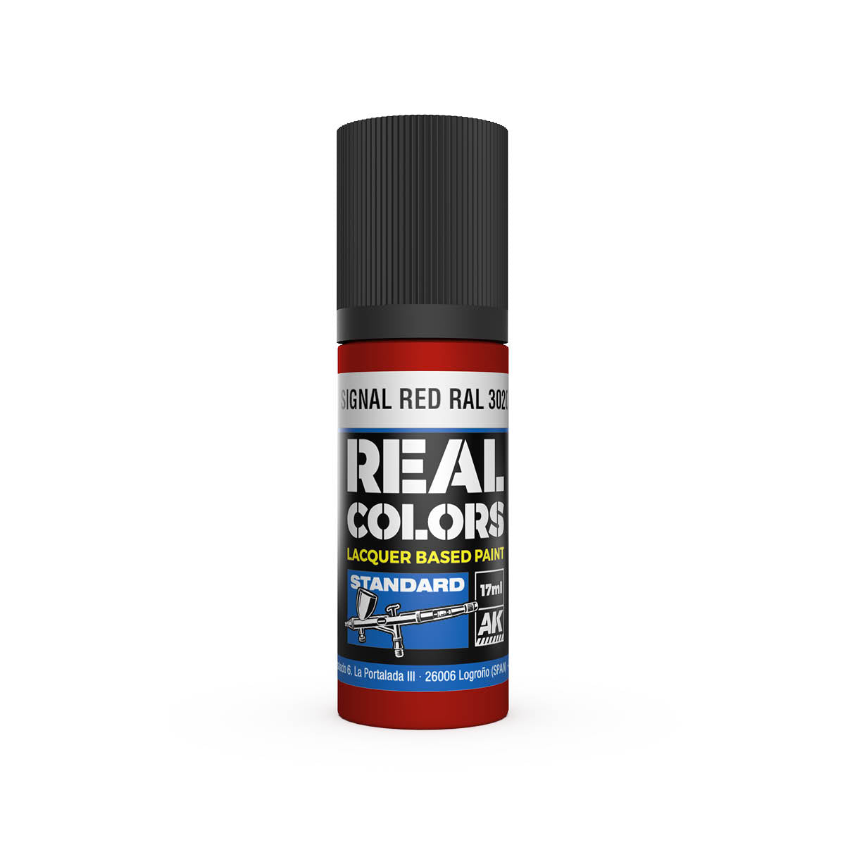 AK Interactive RC811 Signal Red RAL 3020 17ml Real Colours Lacquer Paint