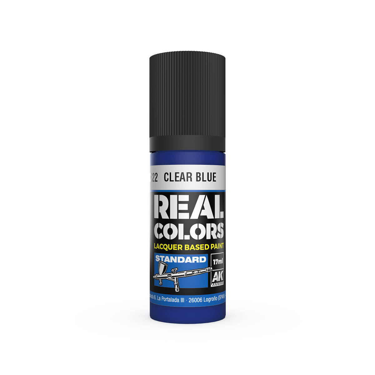 AK Interactive RC822 Clear Blue 17ml Real Colours Lacquer Paint