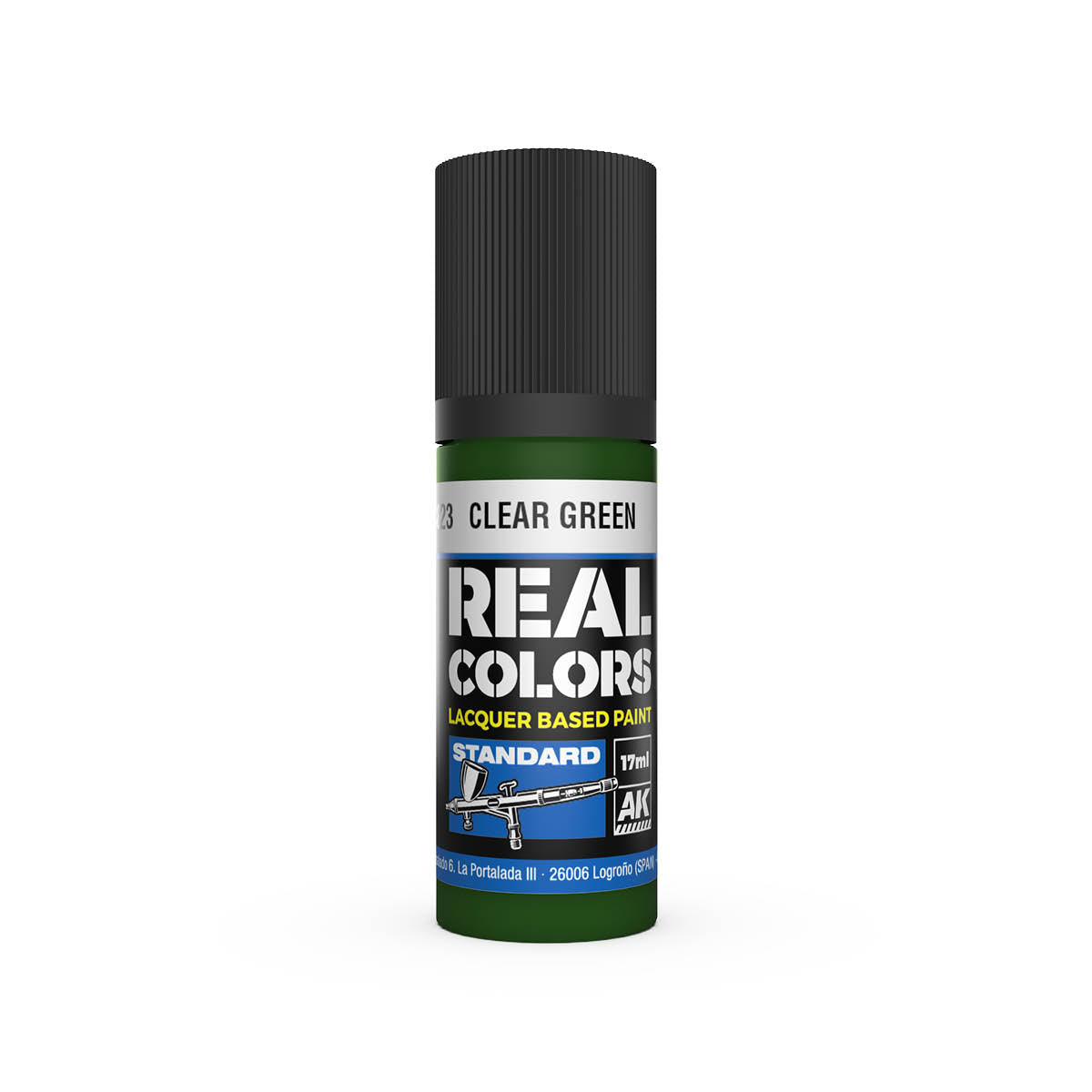 AK Interactive RC823 Clear Green 17ml Real Colours Lacquer Paint
