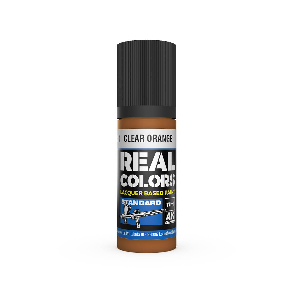 AK Interactive RC824 Clear Orange 17ml Real Colours Lacquer Paint