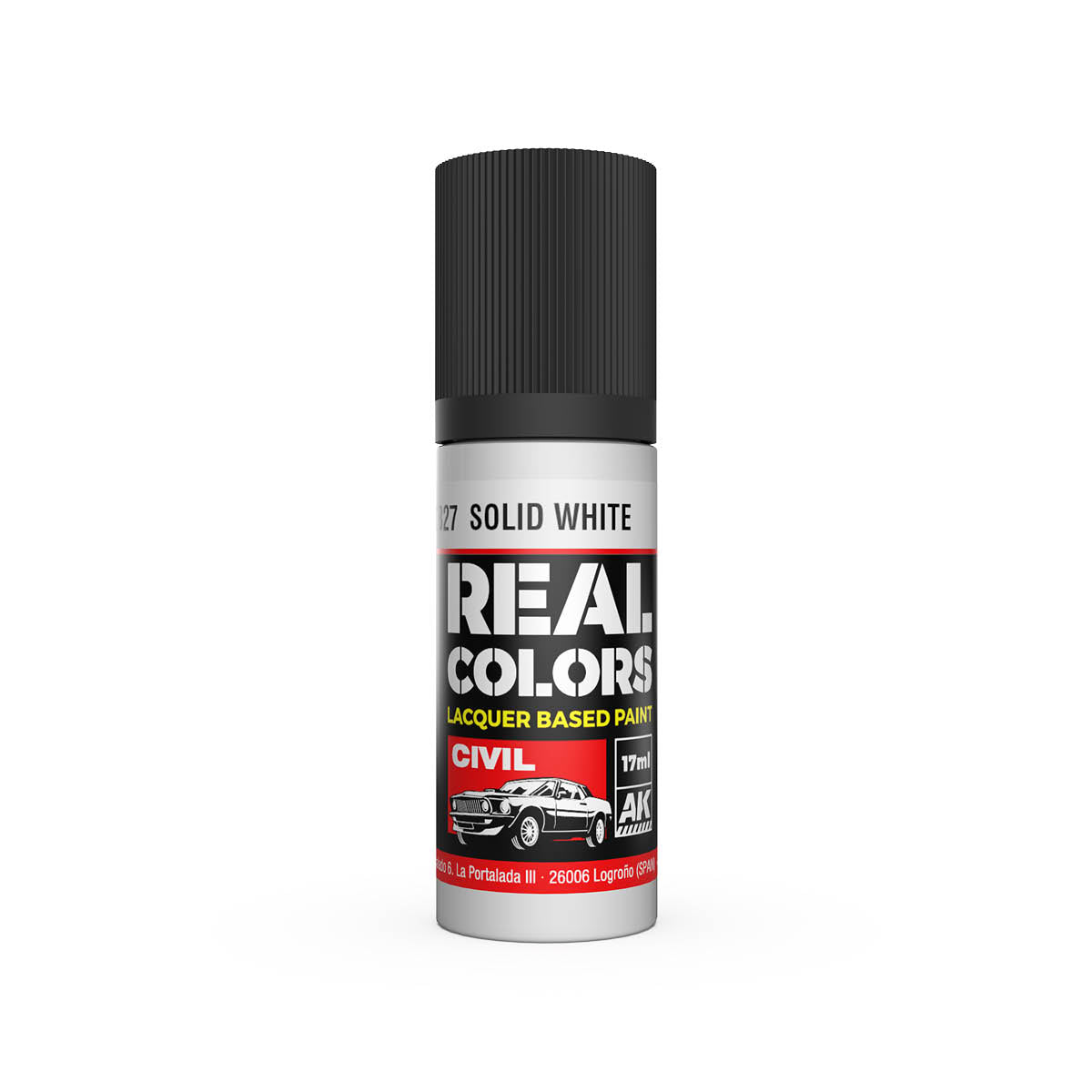 AK Interactive RC827 Solid White 17ml Real Colours Lacquer Paint