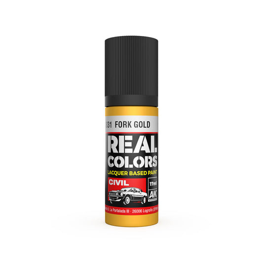 AK Interactive RC831 Fork Gold 17ml Real Colours Lacquer Paint