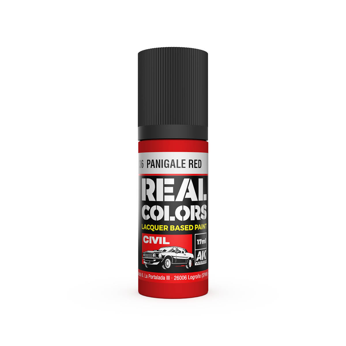 AK Interactive RC836 Panigale Red 17ml Real Colours Lacquer Paint