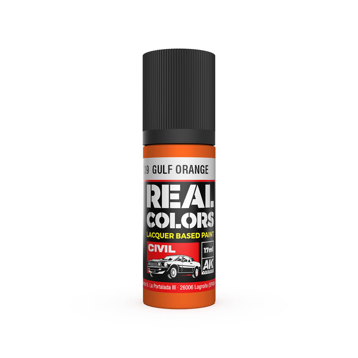 AK Interactive RC839 GULF Orange 17ml Real Colours Lacquer Paint