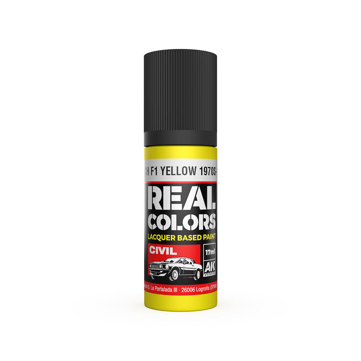 AK Interactive RC841 French F1 Yellow 1970s-80s 17ml Real Colours Lacquer Paint