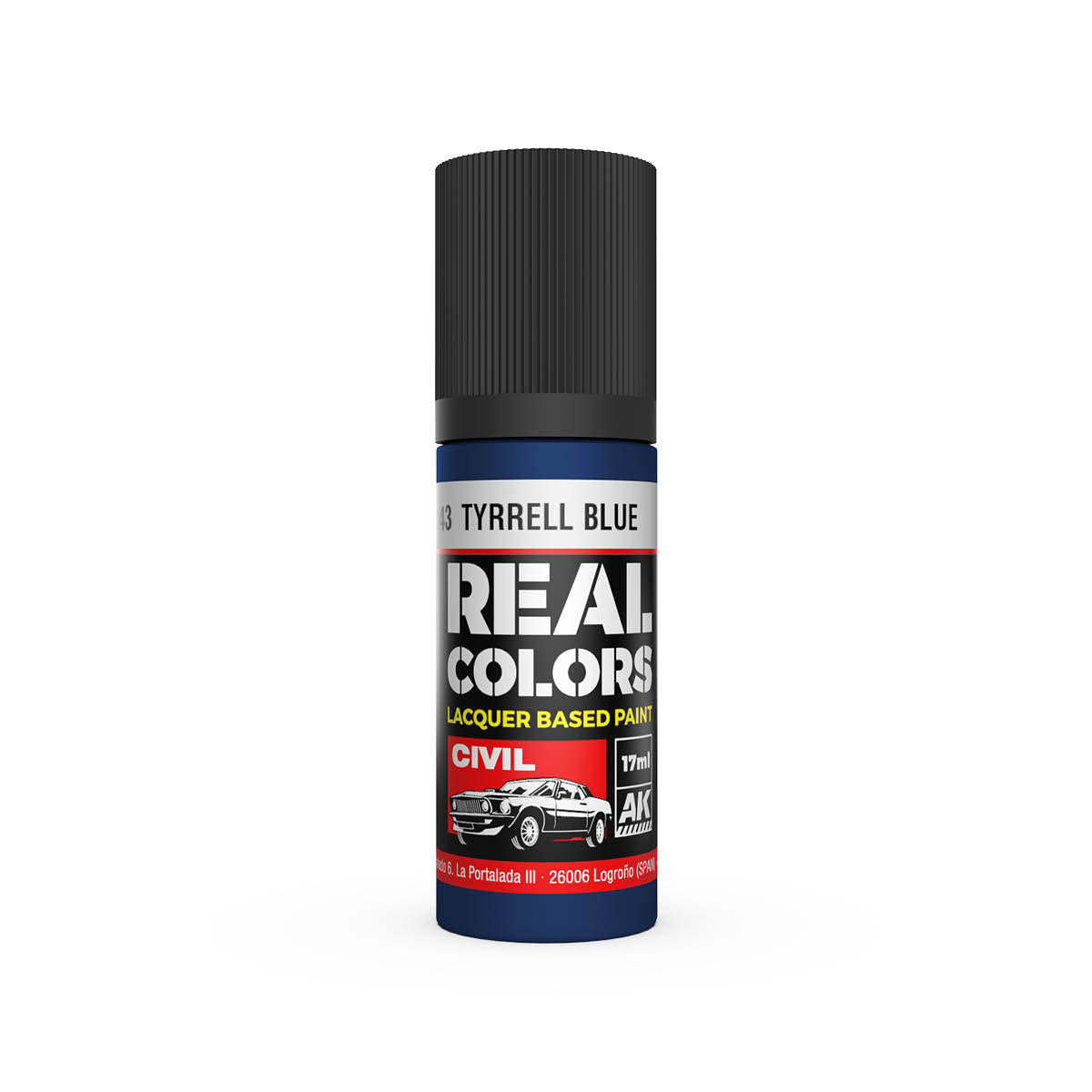 AK Interactive RC843 Tyrrell Blue 17ml Real Colours Lacquer Paint