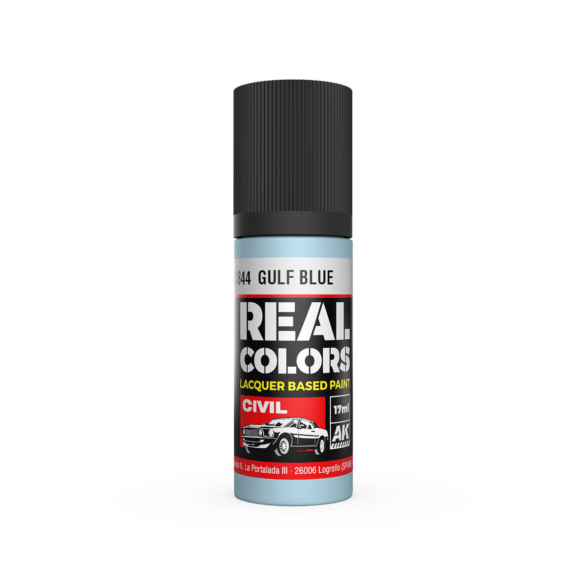 AK Interactive RC844 GULF Blue 17ml Real Colours Lacquer Paint
