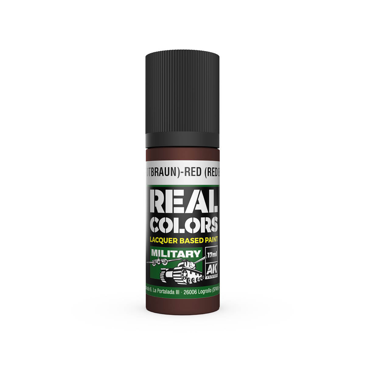 AK Interactive RC862 Rot (Rotbraun)-Red Brown RAL 8012 17ml Real Colours Paint