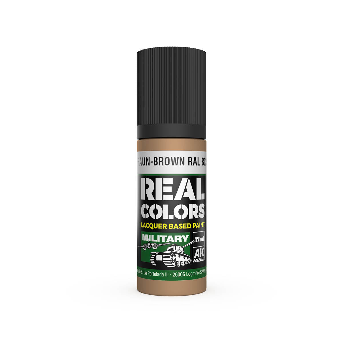AK Interactive RC865 Braun-Brown RAL 8020 17ml Real Colours Lacquer Paint