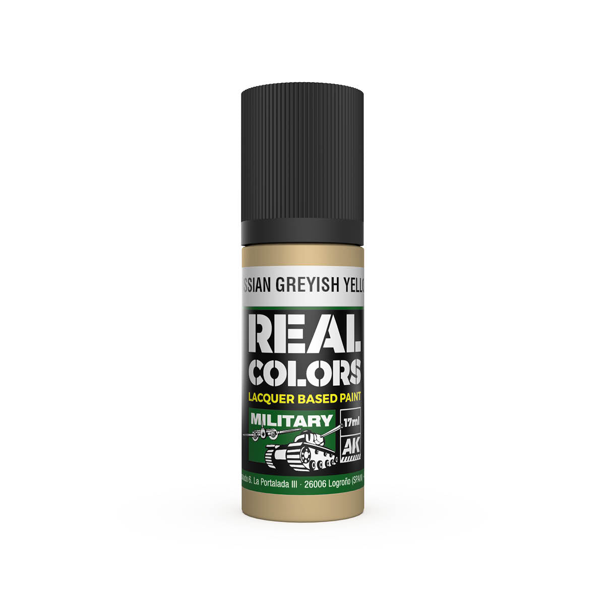 AK Interactive RC878 Russian Greyish Yellow 17ml Real Colours Lacquer Paint