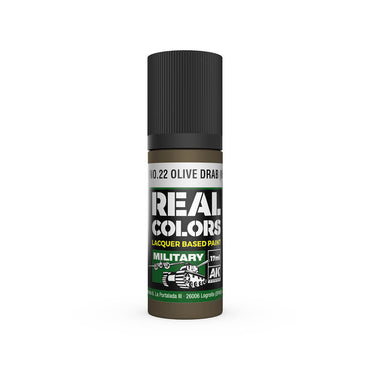 AK Interactive RC883 No9/No22 Olive Drab (WWII) 17ml Real Colours Lacquer Paint