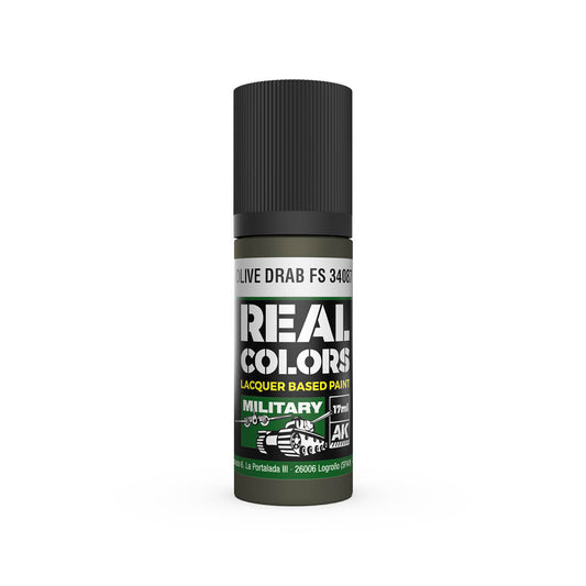 AK Interactive RC901 Olive Drab FS 34087 17ml Real Colours Lacquer Paint