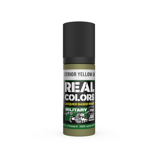 AK Interactive RC929 US Interior Yellow Green 17ml Real Colours Lacquer Paint