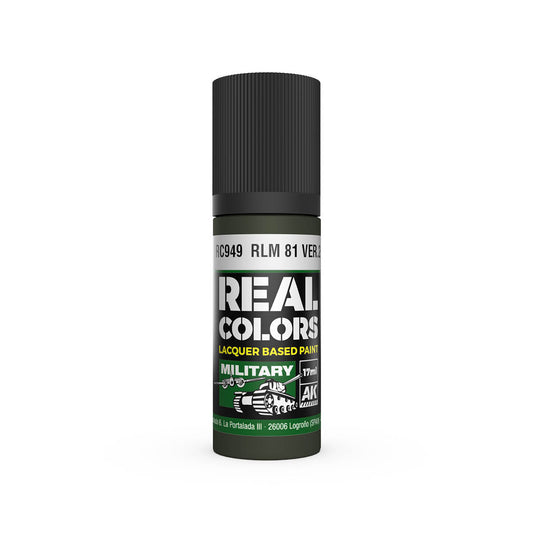 AK Interactive RC949 RLM 81 Ver2 (once RLM 83) 17ml Real Colours Lacquer Paint