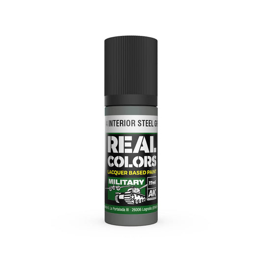 AK Interactive RC979 A-14 Interior Steel Grey 17ml Real Colours Lacquer Paint