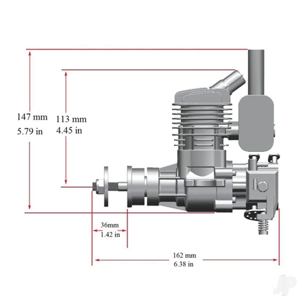 Stinger Engines 20cc Single Cylinder Rear Exhaust 2-Stroke Petrol Engine RCGF20RE