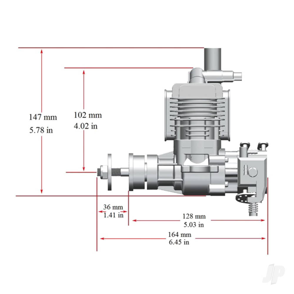 Stinger Engines 20cc Single Cylinder Side Exhaust 2-Stroke Petrol Engine RCGF20SE