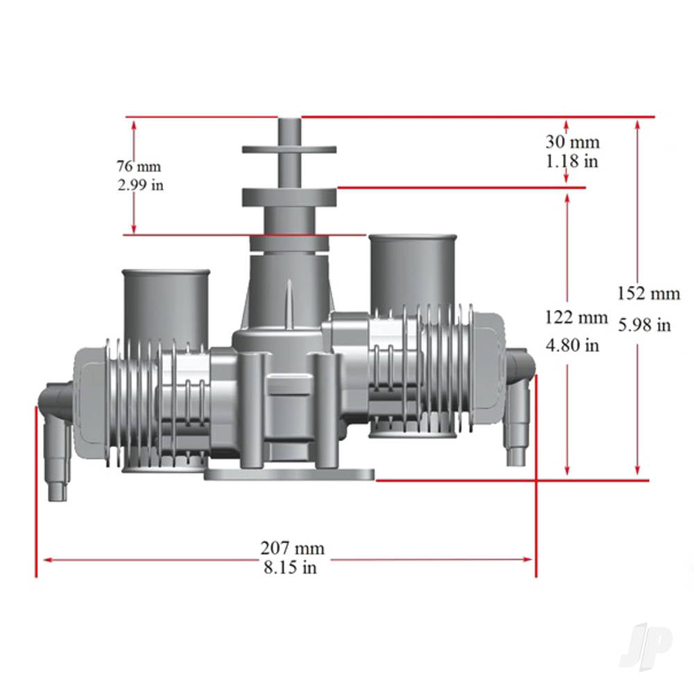Stinger Engines 40cc Twin Cylinder 2-Stroke Petrol Engine RCGF40TS