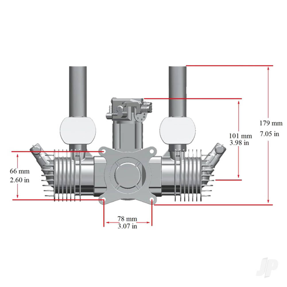 Stinger Engines 70cc Twin Cylinder 2-Stroke Petrol Engine RCGF70T