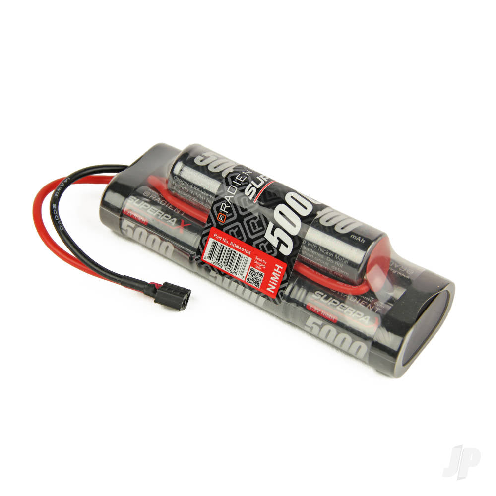 Radient NiMH 9.6V 5000mAh SC 6-2 Hump, Deans (HCT) A0105