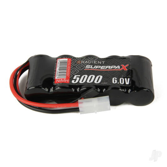Radient NiMH 6.0V 5000mAh SC Flat, Rx, TAM / JR A0667