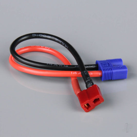 Radient Battery Adapter, Deans (HCT) Female to EC3 Male, 14AWG, 100mm AC010112