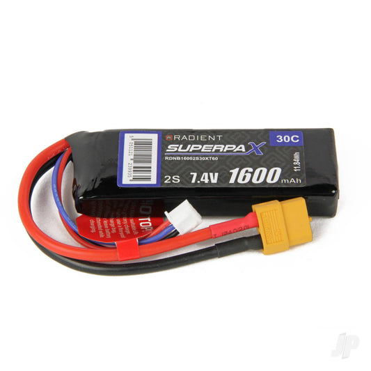 Radient LiPo 2S 1600mAh 7.4V 30C XT60 B16002S30XT60