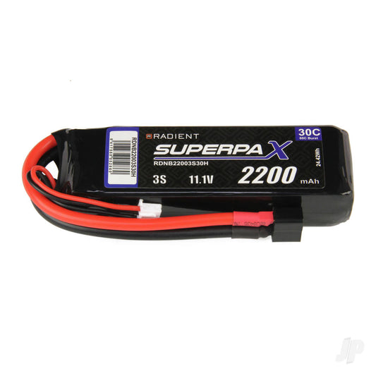 Radient LiPo 3S 2200mAh 11.1V 30C Deans (HCT) B22003S30H