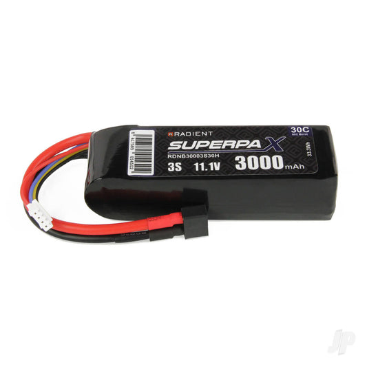 Radient LiPo 3S 3000mAh 11.1V 30C Deans (HCT) B30003S30H